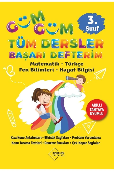 3.Sınıf Gümgüm Tüm Dersler Başarı Defterim Düşün Çöz Yayınları ürün görseli 1