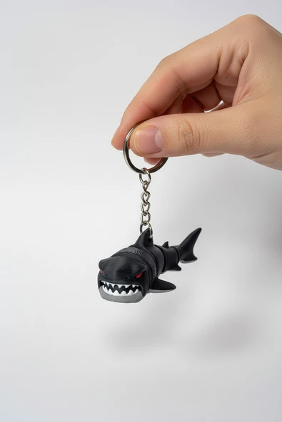 Megalodon Köpekbalığı Figürlü Hareketli Anahtarlık ürün görseli 1