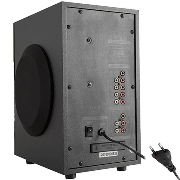Mikado MD-856BT USB-SD-FM Destekli Multimedya 5+1 Bluetooth Speaker - Resim 3