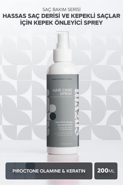 ENZYM COSMETICS Hassas Saç Derisi Ve Kepekli Saçlara Özel Kepek Önleyici Sprey 200 ml ürün görseli 1