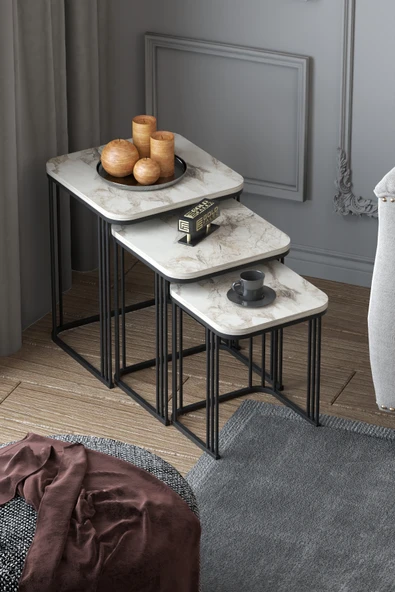 Zigon Sehpa Alize Traverten - Resim 11