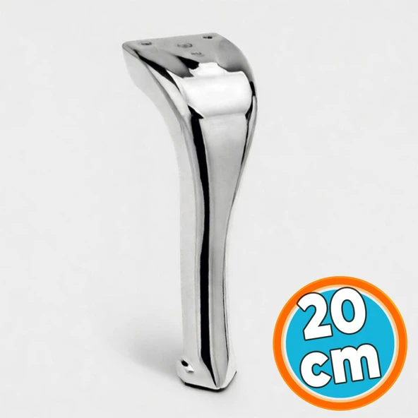 Masa Yükseltici Tv Ünitesi Baza Konsol Koltuk Ayağı Mobilya Ayakları Ayağı Metal Ayak 20 Cm Krom ürün görseli 1