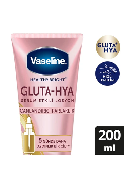 Vaseline Gluta Hya Serum Etkili Losyon Canlandırıcı Parlaklık 200 ml ürün görseli 1