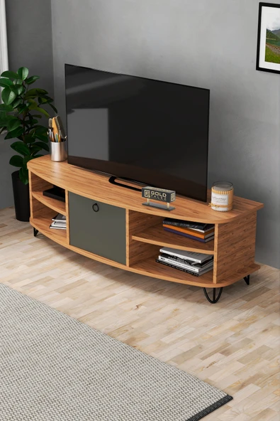Tv Sehpası Tv Ünitesi 136 Cm Atlantik Çam Antrasit Vienna 5007 ürün görseli 1