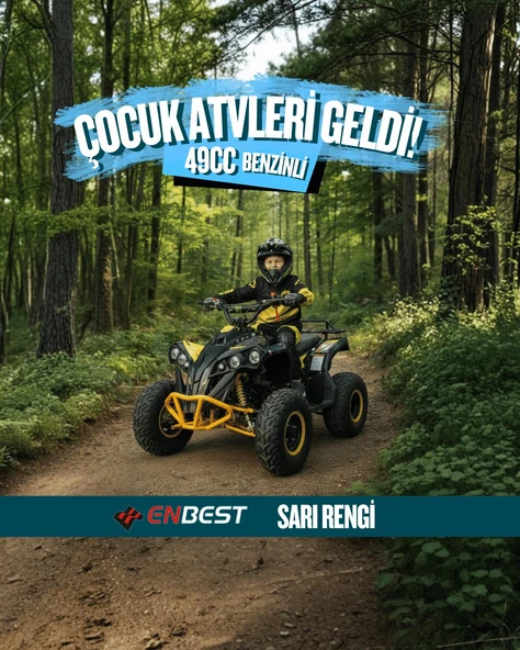 49 CC BENZİNLİ ÇOCUK ATV 4-12 YAŞ - SARI ürün görseli 1