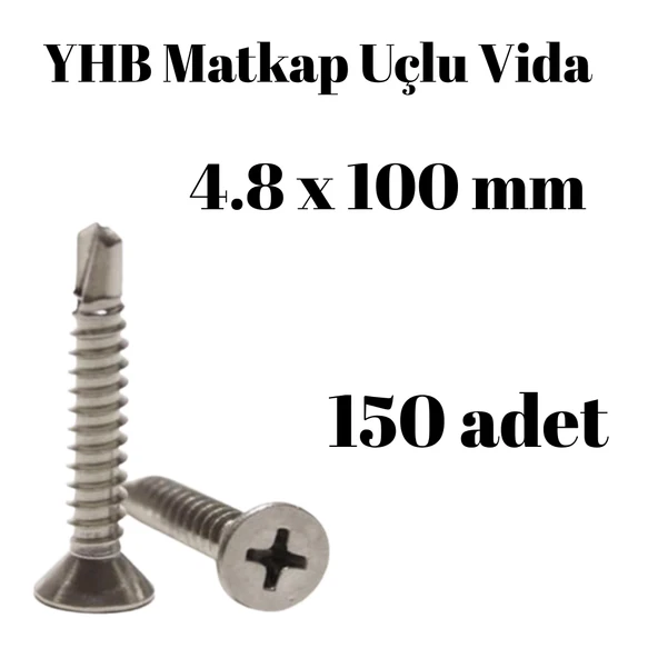 Matkap Uçlu Vida YHB 4.8x100 150'li Paket ürün görseli 1