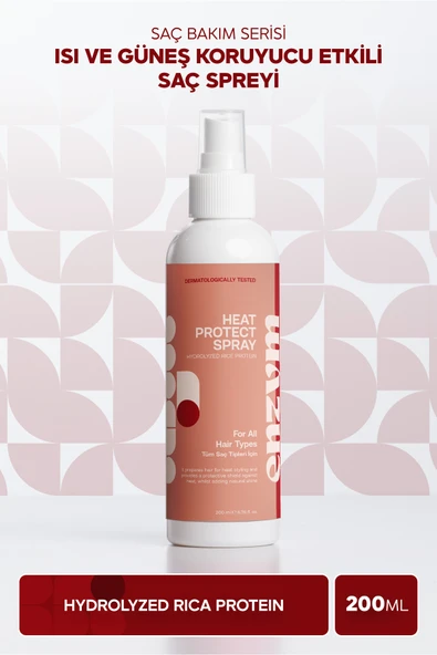 ENZYM COSMETICS Isı Ve Güneş Koruyucu Etkili Saç Spreyi 200 ml (Keratin + Hidrolize Pirinç Proteini) ürün görseli 1