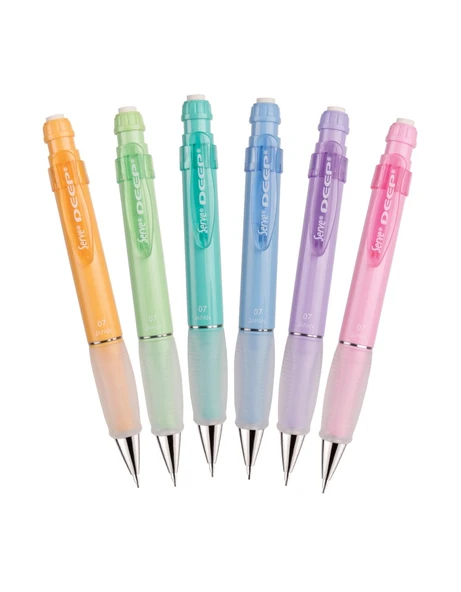 Serve Versatil Kalem (Mekanik Kurşun Kalem) Deep 0.7Mm Pastel Renkler (72 Li Paket) ürün görseli 1