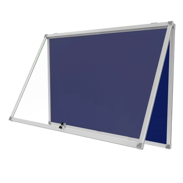Kilitli Cam İlan Panosu 100x100cm Kumaş ürün görseli 1