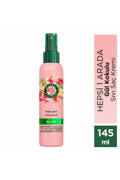 Herbal Essences Kadifemsi Yumuşaklık Gül Kokulu Hepsi Bir Arada Ağırlaştırmayan Sıvı Saç Kremi 145ml ürün görseli 1