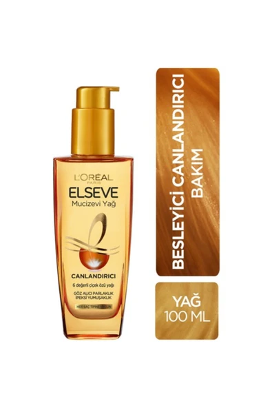 ELSEVE L'Oreal Mucizevi Canlandırıcı Bakım Yağı Her Saç Tipi İçin 100ml ürün görseli 1