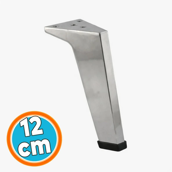 Sehpa Masa Puf Tabure Ünite Baza Koltuk Ayağı Mobilya Ayakları Ayağı Metal Ayakları 12 Cm Krom ürün görseli 1