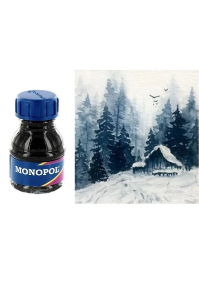 Drawing Ink ve Suluboya Mavi Çini Mürekkebi 15ml ürün görseli 1
