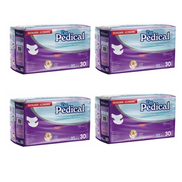 Dr Pedical Ekstra Large Belbantlı Hasta Bezi 30’lu 4 Paket (120 Adet) (XL) ürün görseli 1