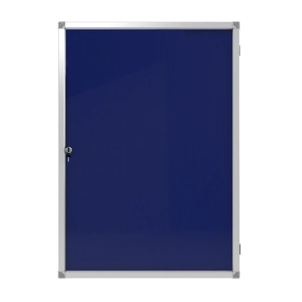 Kilitli Cam İlan Panosu 50x70cm Kumaş ürün görseli 1