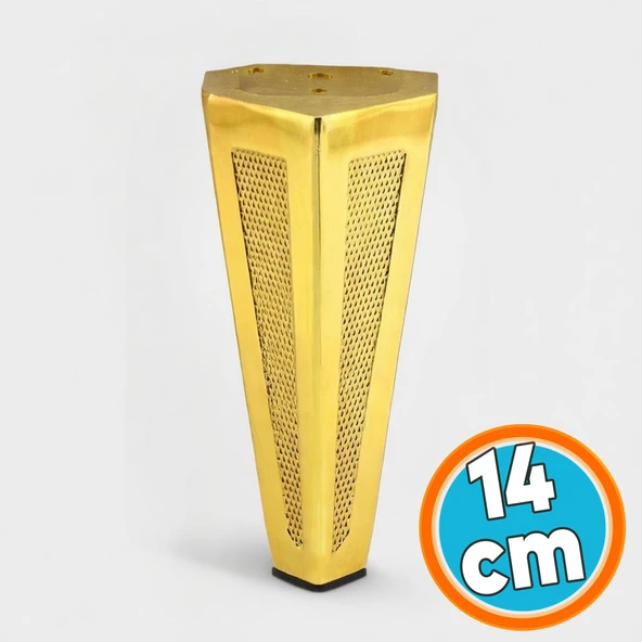 Koltuk Baza Puf Sehpa Tv Ünite Masa Mobilya Ayağı Ayakları Metal Ayakları 14 Cm Altın ürün görseli 1