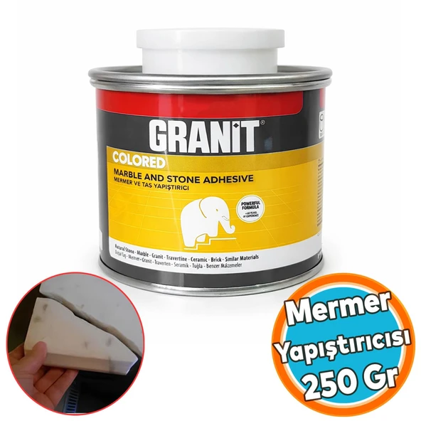 Granit Mermer Taş Fayans Çini Mozaik Beton Ahşap Yapıştırıcısı 250 gram Polyester Sentetik Reçine ürün görseli 1