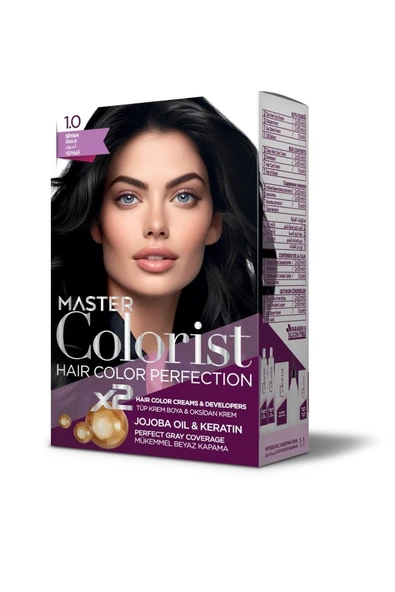 Master colorist Hair Color Perfection Set Saç Boyası 1.0 Siyah ürün görseli 1
