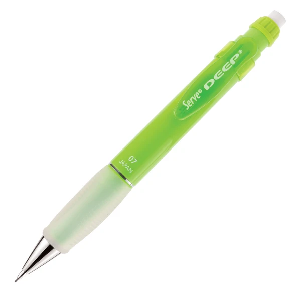 Serve Deep Versatil Kalem Mekanik Kurşun Kalem 0.7 Mm Metalik Yeşil (12 Li Paket) SV-DEEP-07-MYSL ürün görseli 1