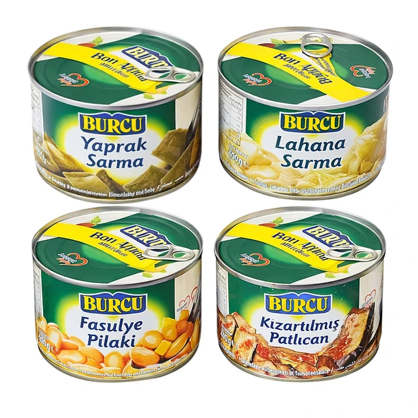 Burcu Konserve 400 gr Teneke 4 lü Hazır Yemek Karma Paket ürün görseli 1