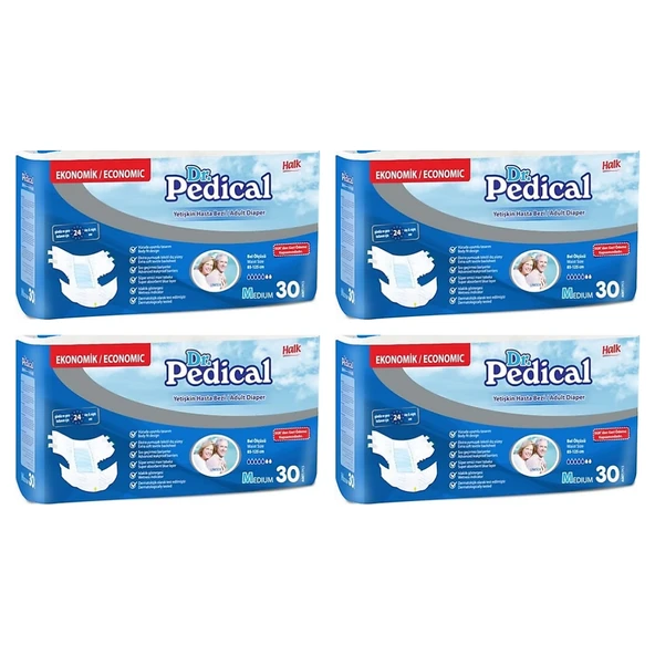 Dr Pedical Orta Boy Belbantlı Hasta Bezi 30’lu 4 Paket (120 Adet) ürün görseli 1