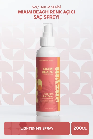 ENZYM COSMETICS Miami Beach Renk Açıcı Saç Sprey 200 ml (Papatya Suyu) ürün görseli 1