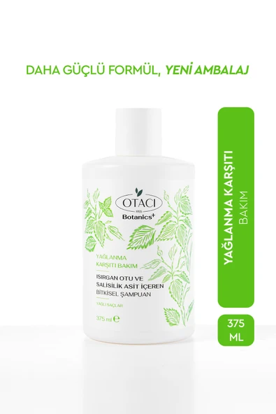 Otacı Botanics+ Yağlanma Karşıtı Bakım - Isırgan Otu ve Salisilik Asit İçeren Bitkisel Şampuan ürün görseli 1