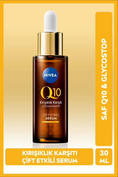 NIVEA Q10 Kırışıklık Karşıtı Çift Etkili Cilt Serumu 30ml, Saf Q10, Şeker Sebepli Kırışıklık Önleyici ürün görseli 1