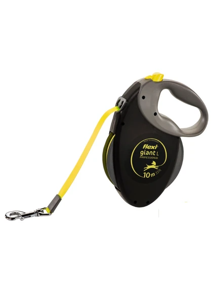 Flexi New Giant Neon Otomatik Sarı Şerit Köpek Gezdirme Tasması Large 10 Metre ürün görseli 1