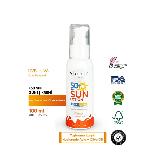 Vücut & Yüz Güneş Kremi Çok Yüksek Koruma 50 Spf - 100 ml  Coenzyme Q10 Ve Hyaluronik Asit ürün görseli 1