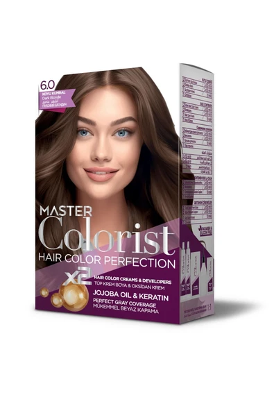 Master colorist Hair Color Perfection Set Saç Boyası 6.0 Koyu Kumral ürün görseli 1