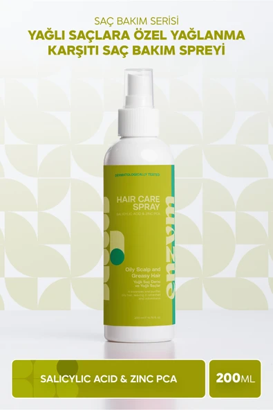 ENZYM COSMETICS Yağlı Saç Derisi Ve Yağlı Saçlara Özel Yağlanma Karşıtı Saç Bakım Spreyi 200 ml ürün görseli 1