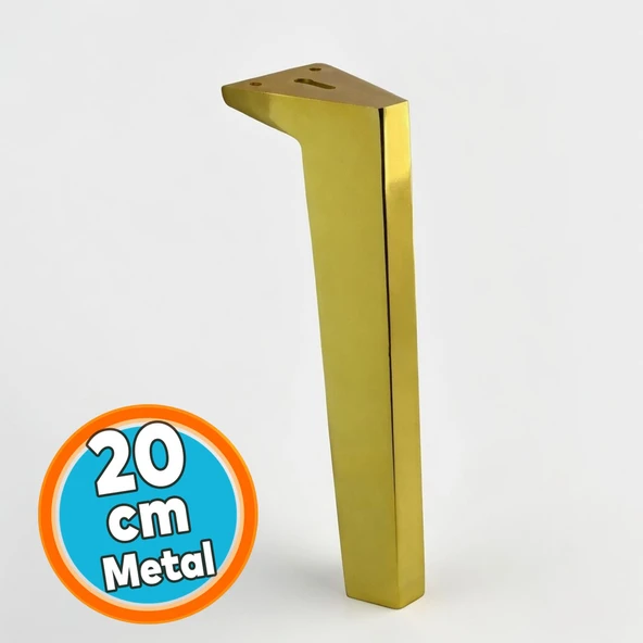 Mobilya Ayağı Masa Puf Tv Ünitesi Konsol Koltuk Ayağı Metal Ayakları 20 Cm Altın ürün görseli 1
