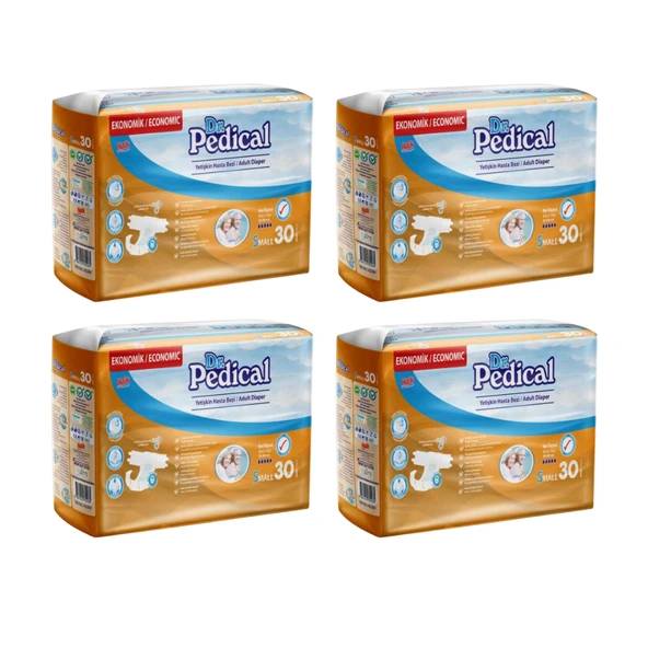 Dr Pedical Küçük Boy Belbantlı Hasta Bezi 30’lu 4 Paket (120 Adet) ürün görseli 1