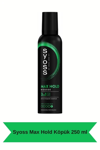 Syoss Max Hold Köpük 250 ml - Güçlü Tutuş için Saç Köpüğü ürün görseli 1