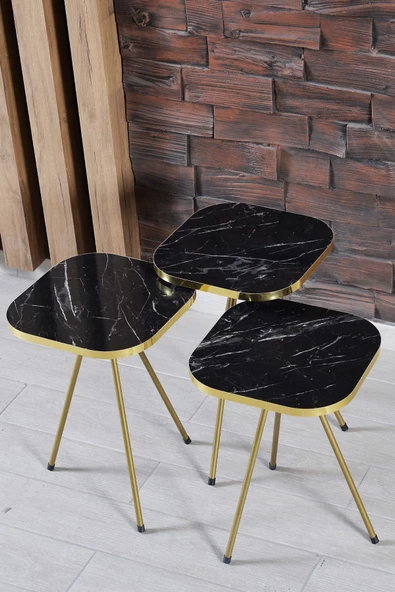 Zigon Sehpa 34*34 Altın Bendir ürün görseli 1