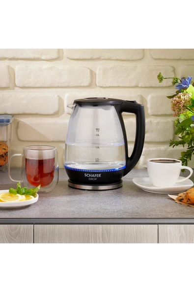 Drop Elektrikli Su Isıtıcı (Kettle)-Siyah ürün görseli 1
