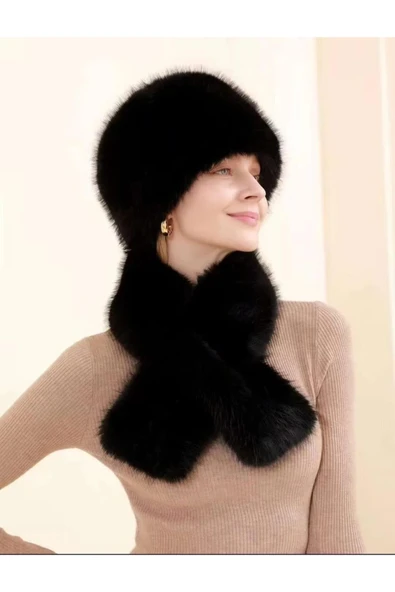 Wearflawless Kışlık Rus Kalpak Şapka ve Atkı Takımı- Rus, Slav, Kazak, Rahat Kalpak ve Atkı Takımı ürün görseli 1