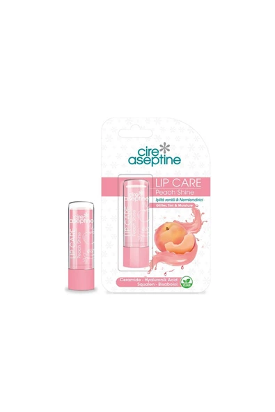 Cire Aseptin Lip Care Peach Shine Renkli Dudak Bakım Kremi 4,5 gr ürün görseli 1