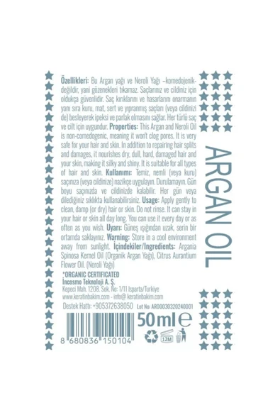 Organik Argan Yağı (50ML) - Resim 4