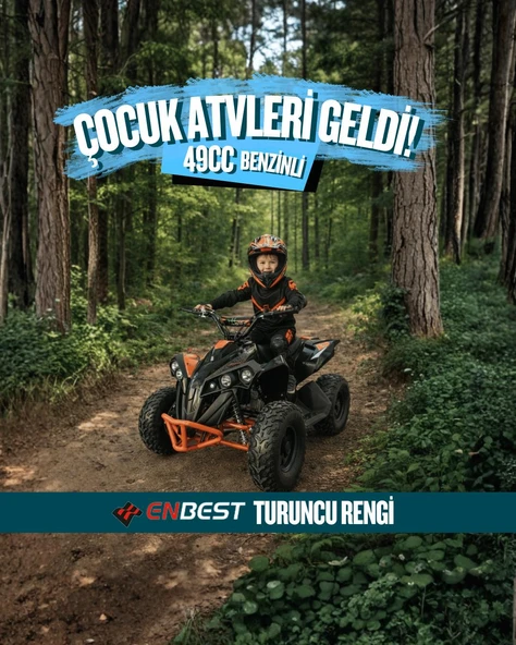 49 CC BENZİNLİ ÇOCUK ATV 4-12 YAŞ - TURUNCU ürün görseli 1