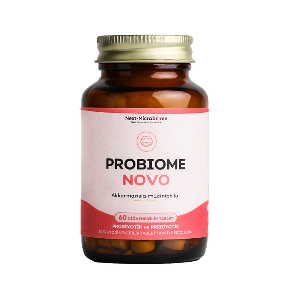 Probiome-novo Akkermansia Muciniphila Içeren Çiğneme Tablet (60 Tablet) ürün görseli 1