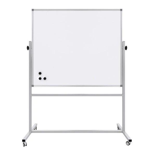 Mıknatıslı Mobil Brifing 360° Dönerli Beyaz Yazı Tahtası 90x120cm ürün görseli 1
