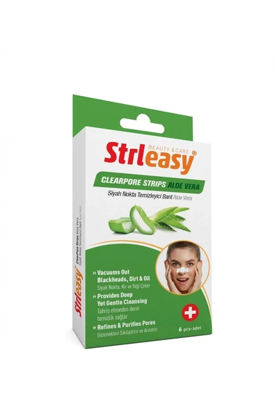 STRLEASY SİYAH NOKTA TEMİZLEYİCİ BANT ( ALOE VERA / 6 ADET ) ürün görseli 1