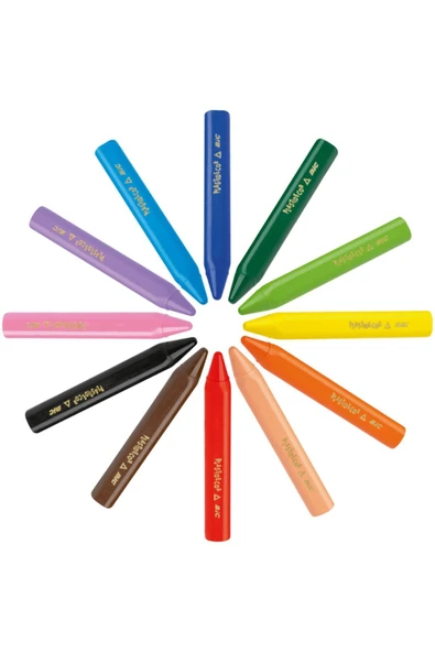 Bic Jumbo Keçeli Boya Kalem 12'li  Jumbo Kuru Boya Kalem 12'li  Üçgen Pastel Boya Kalemi 12'li ürün görseli 1
