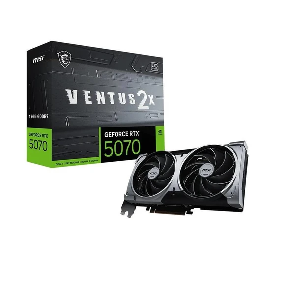 Msi GeForce RTX5070 12G VENTUS 2X OC 12GB GDDR7 192 Bit DLSS 4 Ekran Kartı ürün görseli 1