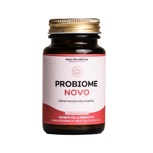 Probiome-Novo Akkermansia Muciniphila Içeren Çiğneme Tablet (30 tablet) ürün görseli 1
