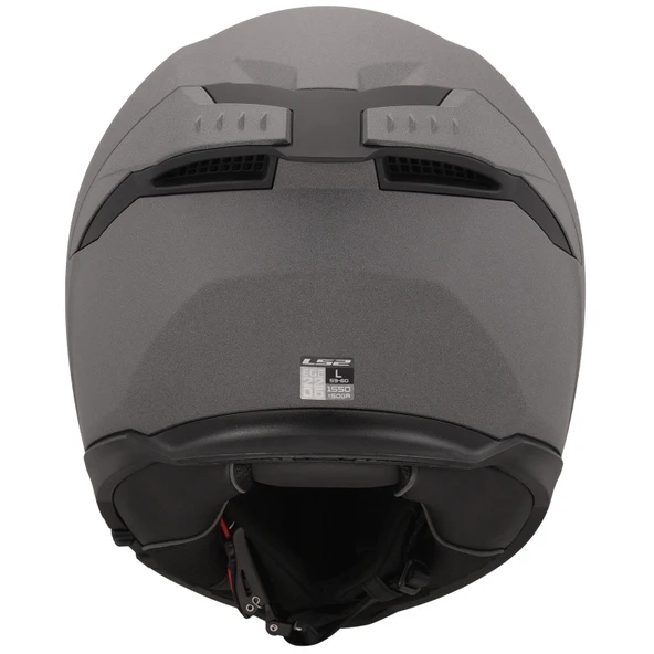 LS2 Stream 2 Mat Concrete Fullface Motosiklet Kaskı - Resim 3