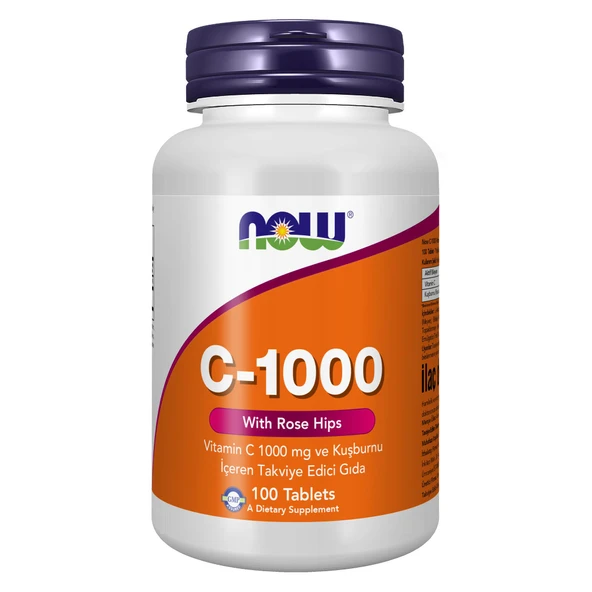 Now C-1000 With Rose Hips Vitamin C 1000mg 100 Tablet ürün görseli 1