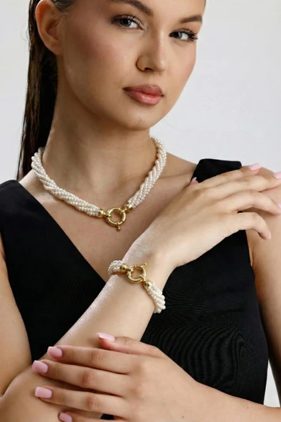 Doğal İnci Burgu Set - Resim 5